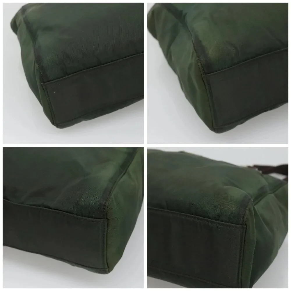 PRADA Chain Shoulder Bag Nylon Green Auth BD1448 - Picture 15 of 16